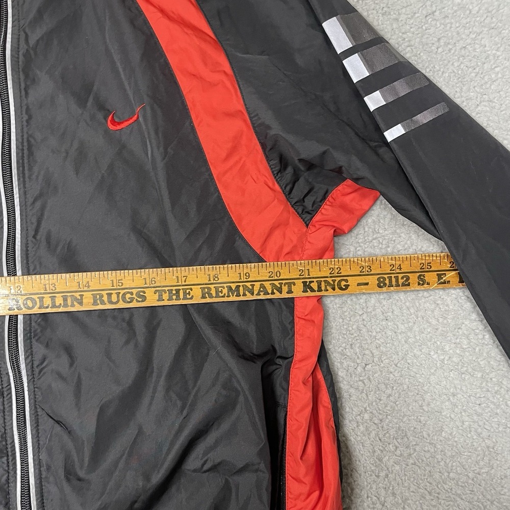 Vintage 90s Men’s Nike Windbreaker Jacket Black Red Size Large Clima Fit - Picture 5 of 8